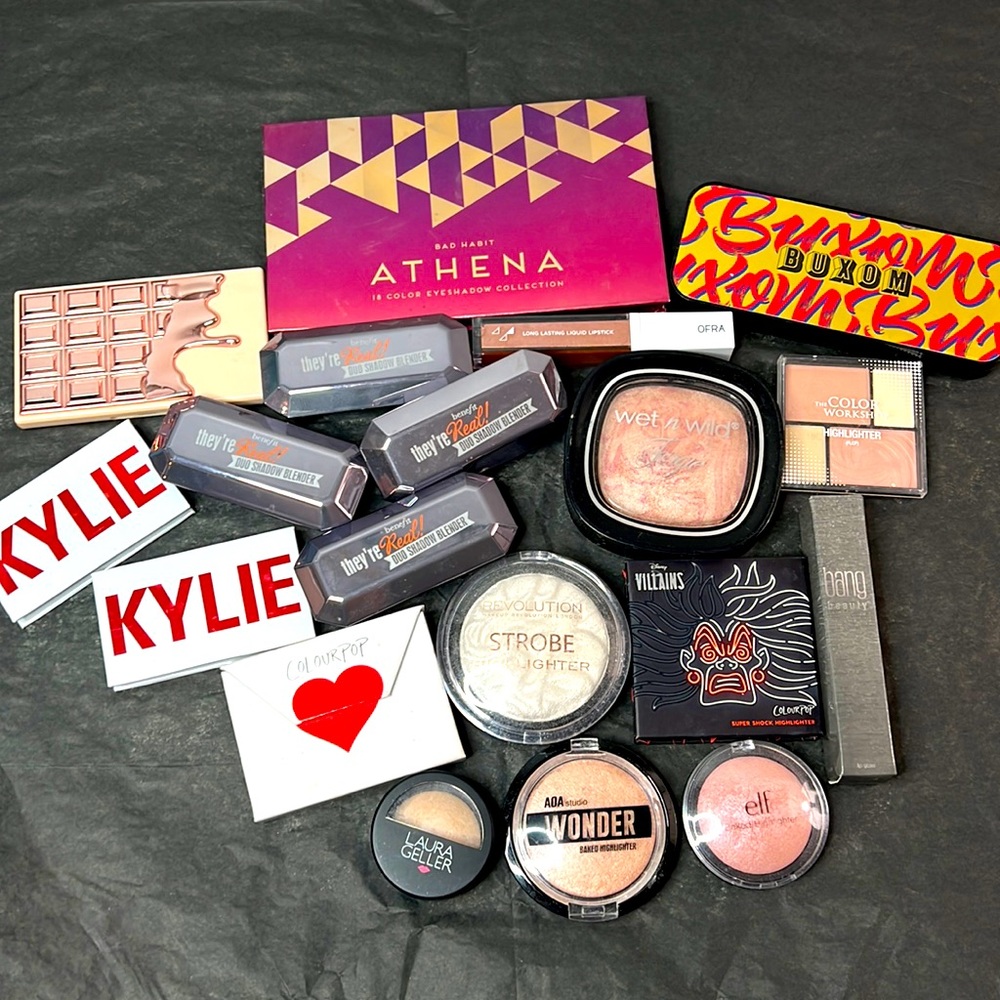 Makeup lot / bundle eyeshadow highlighters brow powder lip gloss testers luxury